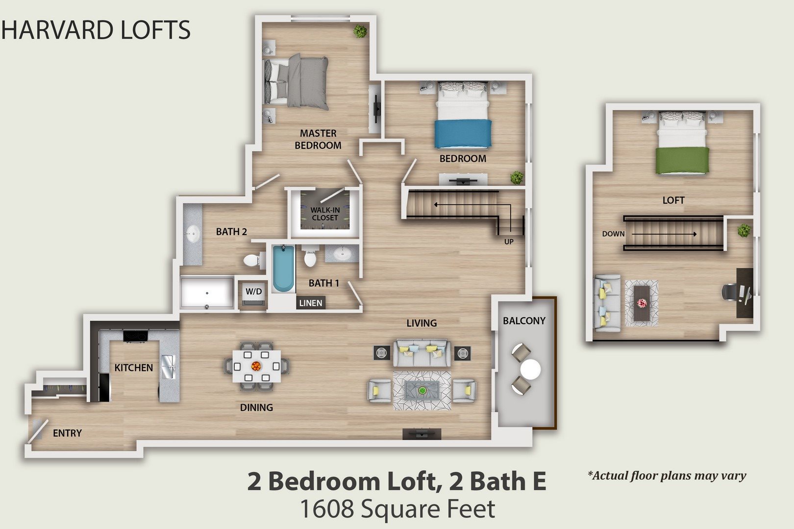 2 Bedroom + Loft E Floor Plan 12